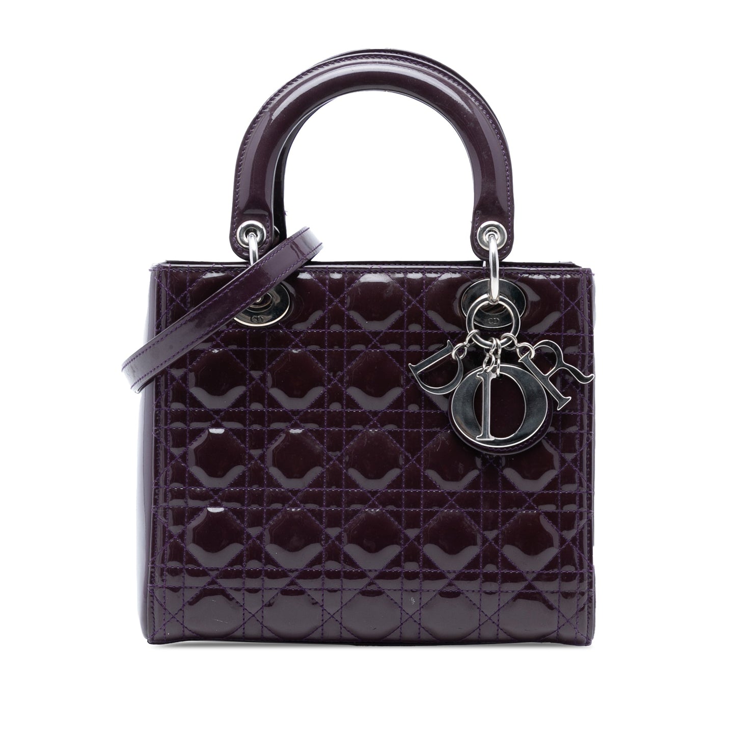 Dior Medium Patent Cannage Lady Dior