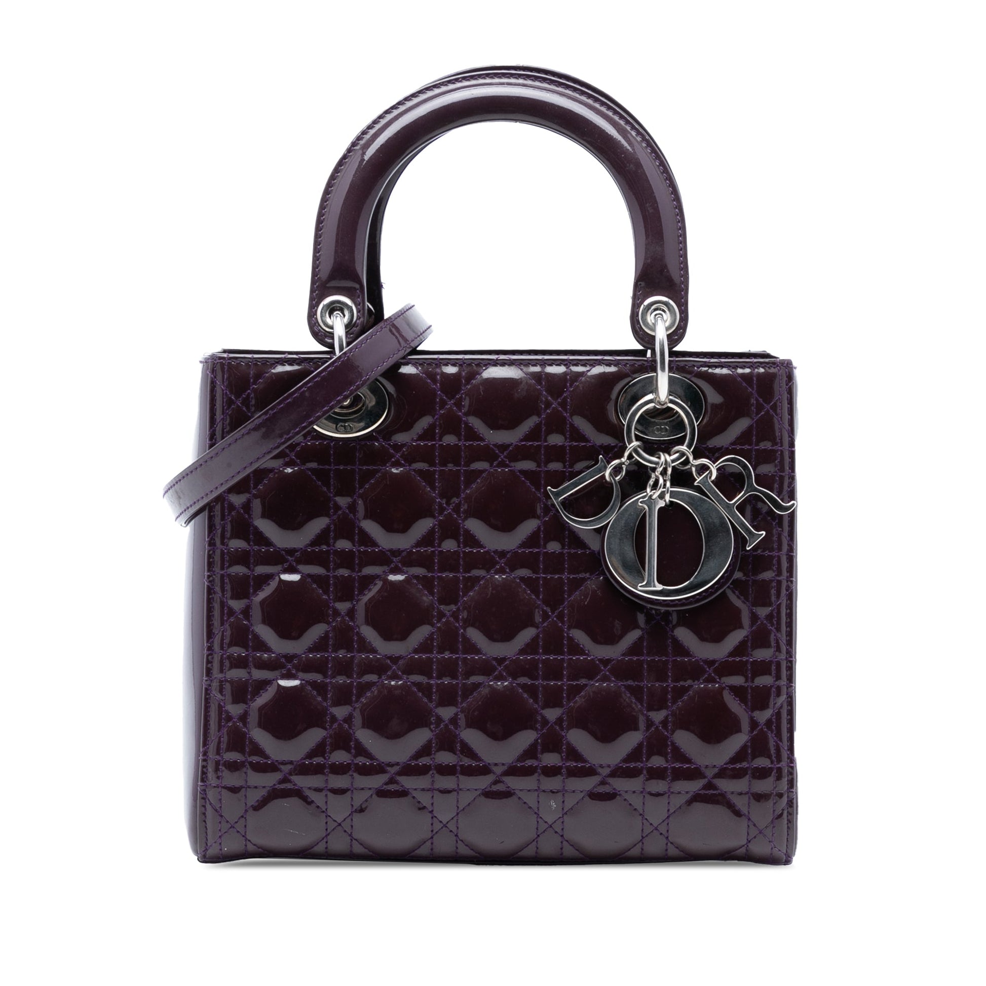 Dior Medium Patent Cannage Lady Dior