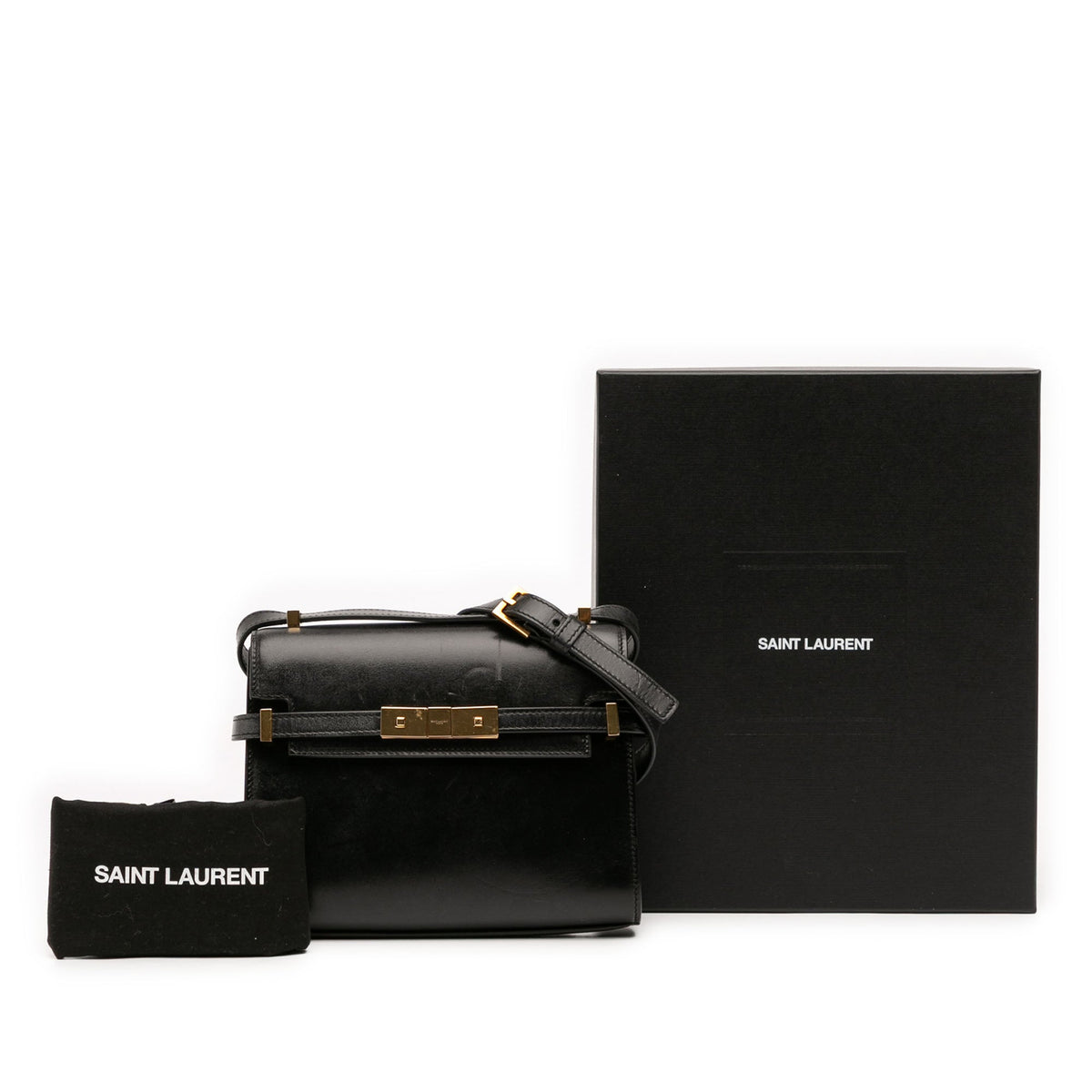 Saint Laurent Mini Box Calfskin Manhattan Shoulder Bag