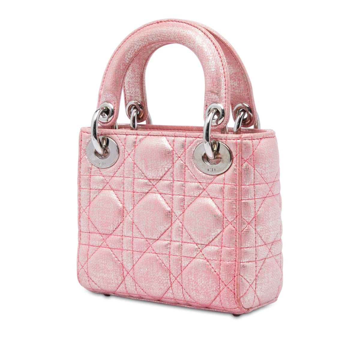 Dior Micro Metallic Iridescent Lambskin Cannage Lady Dior