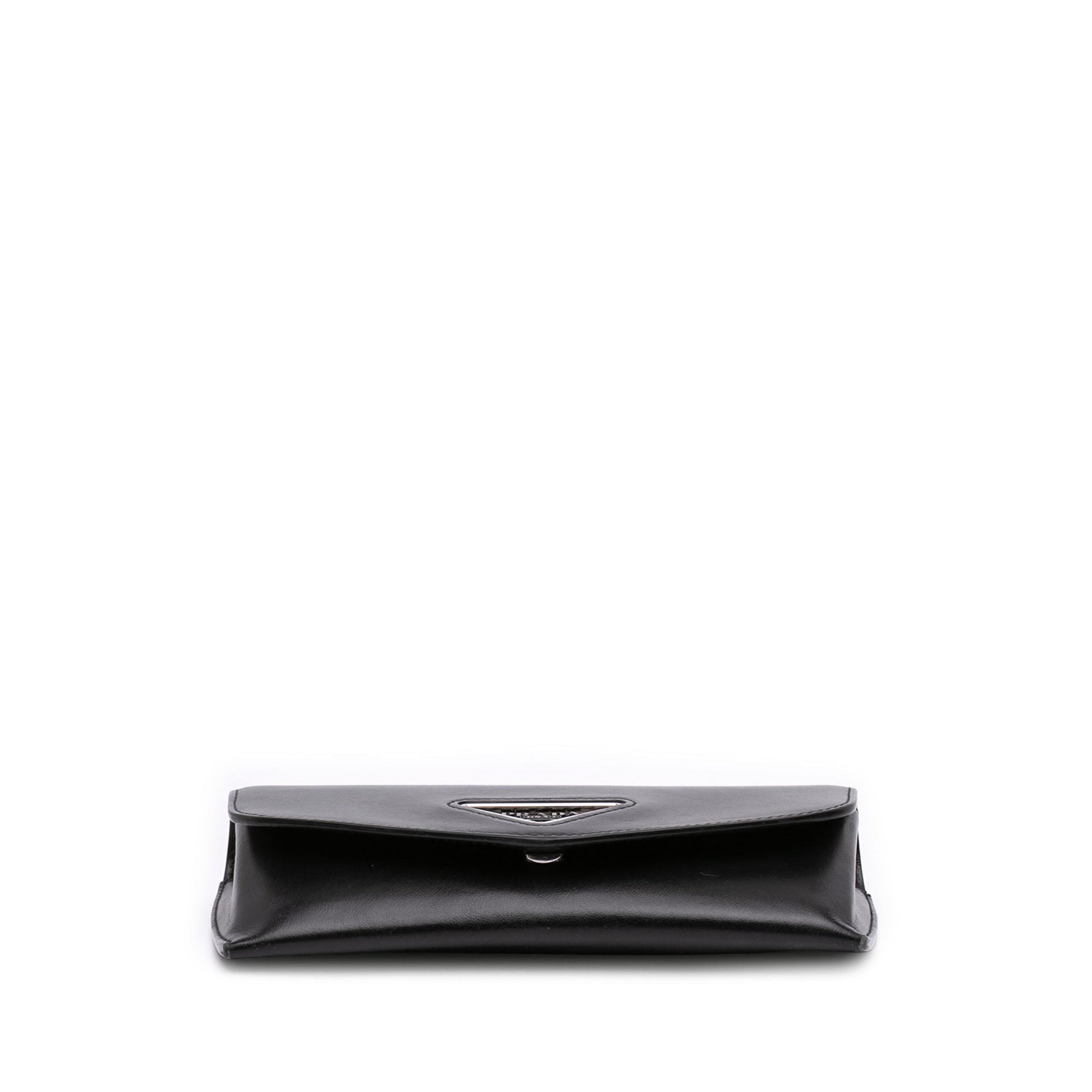 Prada Calfskin Envelope Clutch With Chain