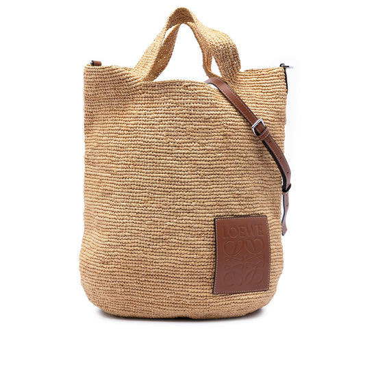 LOEWE Raffia Slit Satchel