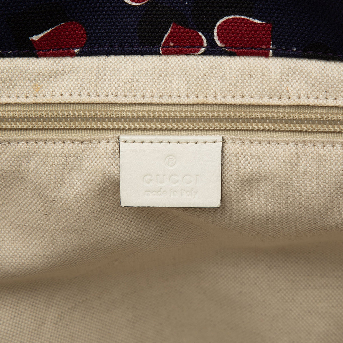 Gucci Canvas Heartbeat Tote — Blue