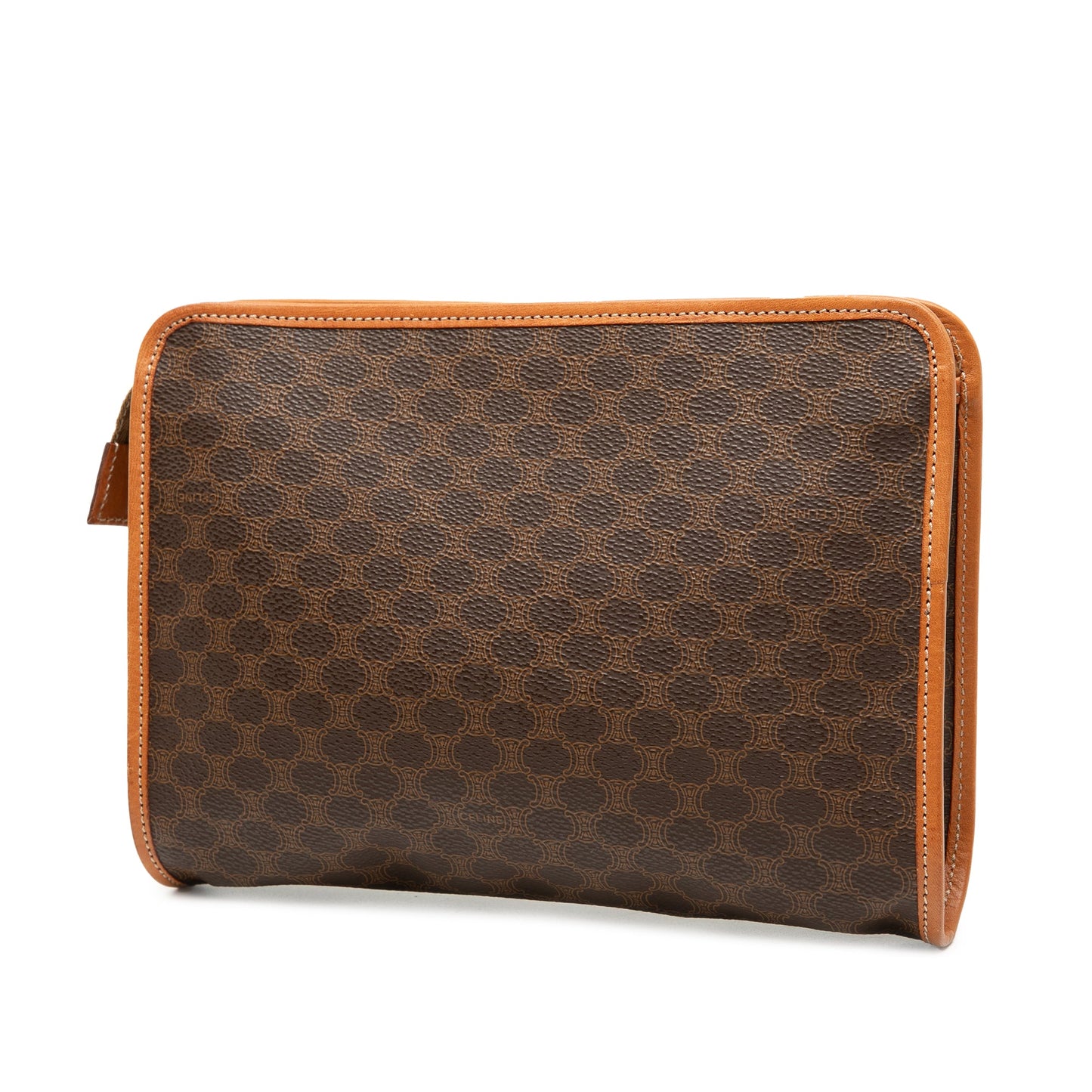 Celine Macadam Coated Canvas Clutch