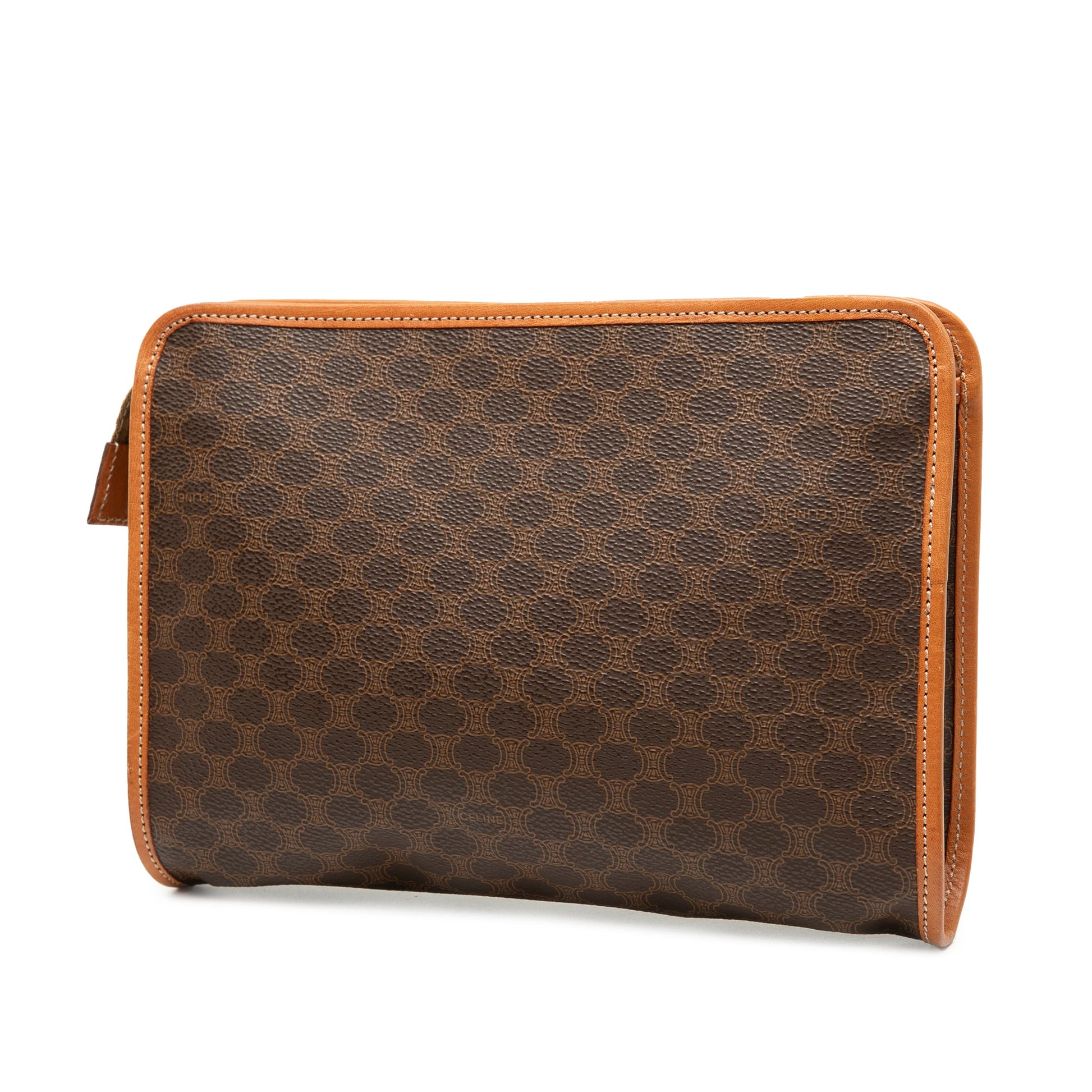 Celine Macadam Coated Canvas Clutch