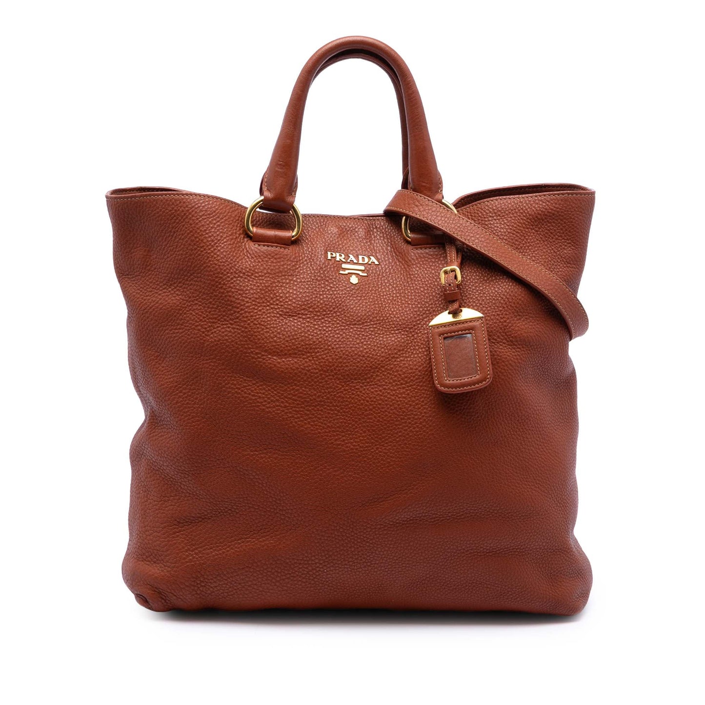 Prada Vitello Daino Open Convertible Tote