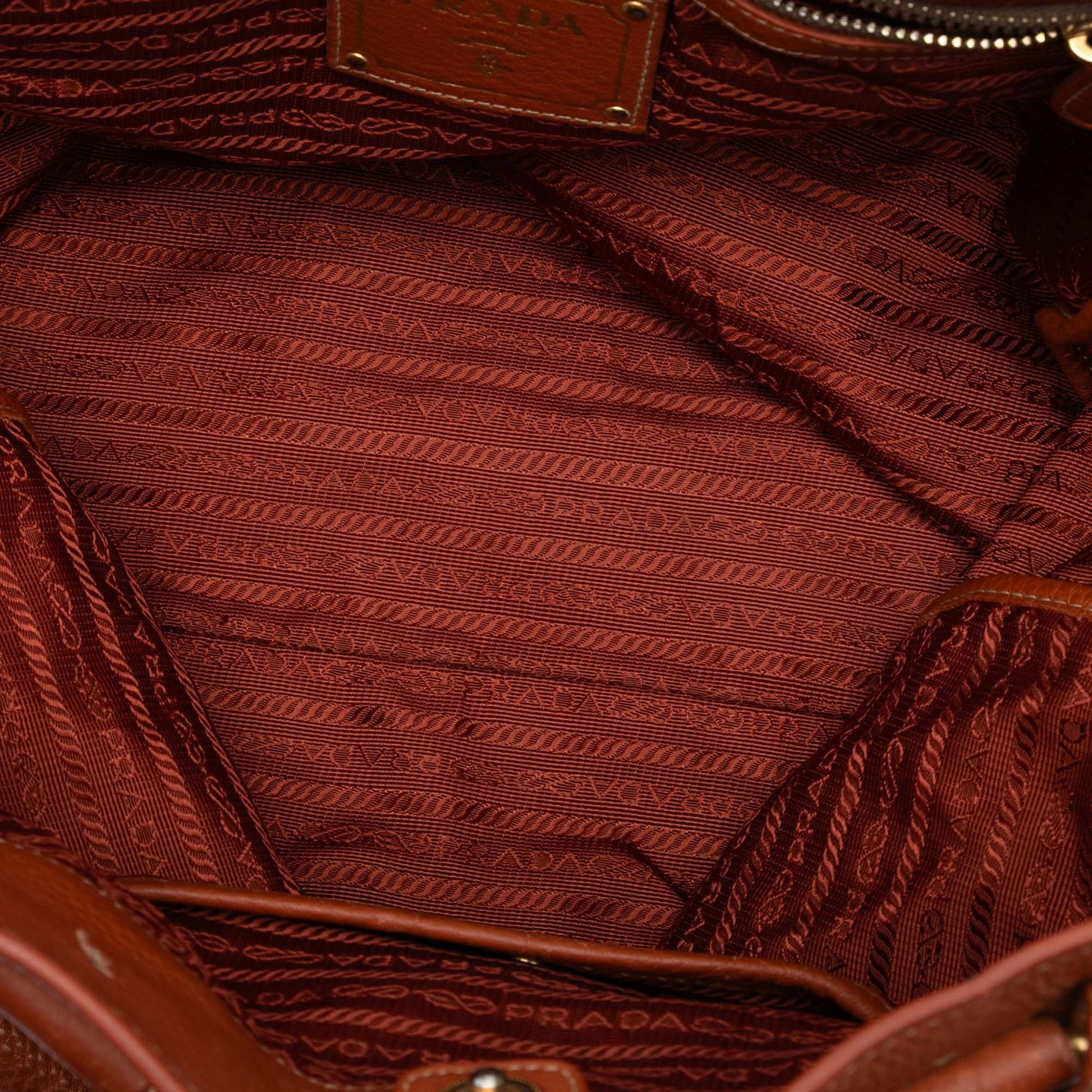 Prada Vitello Daino Open Convertible Tote