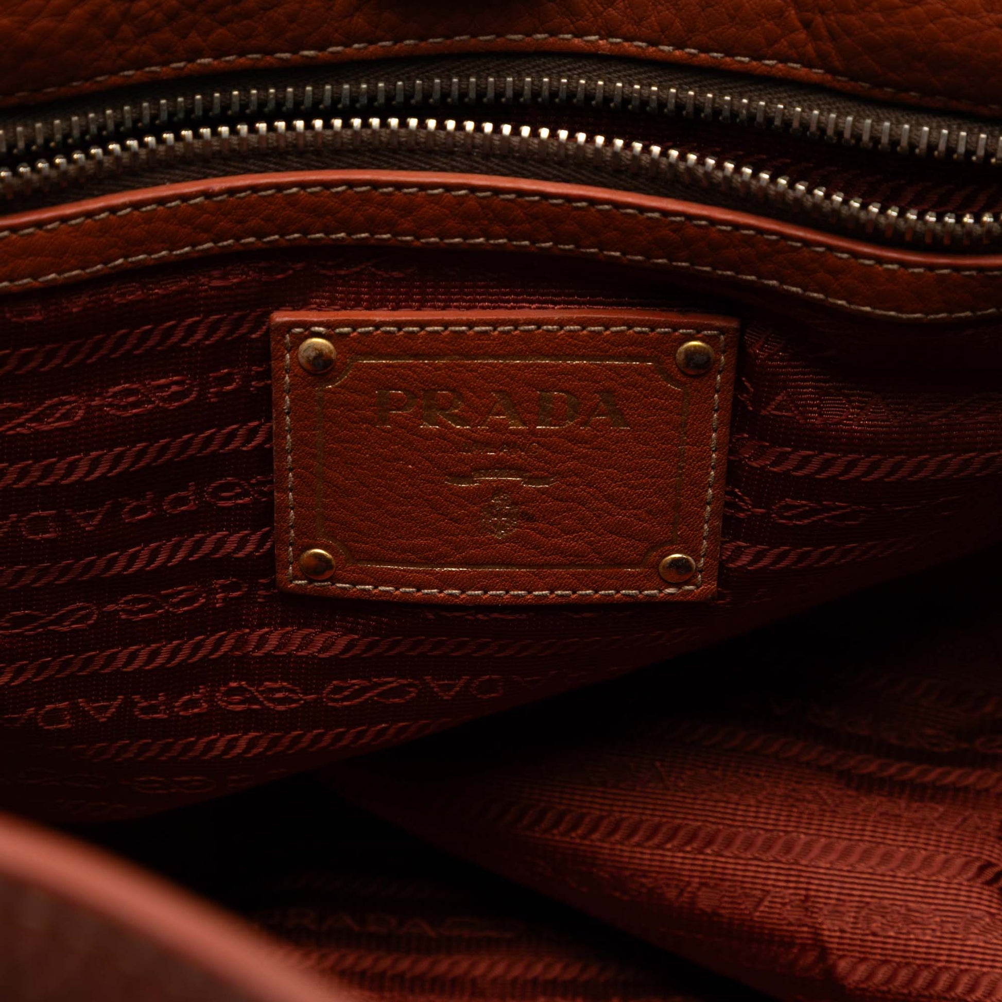Prada Vitello Daino Open Convertible Tote