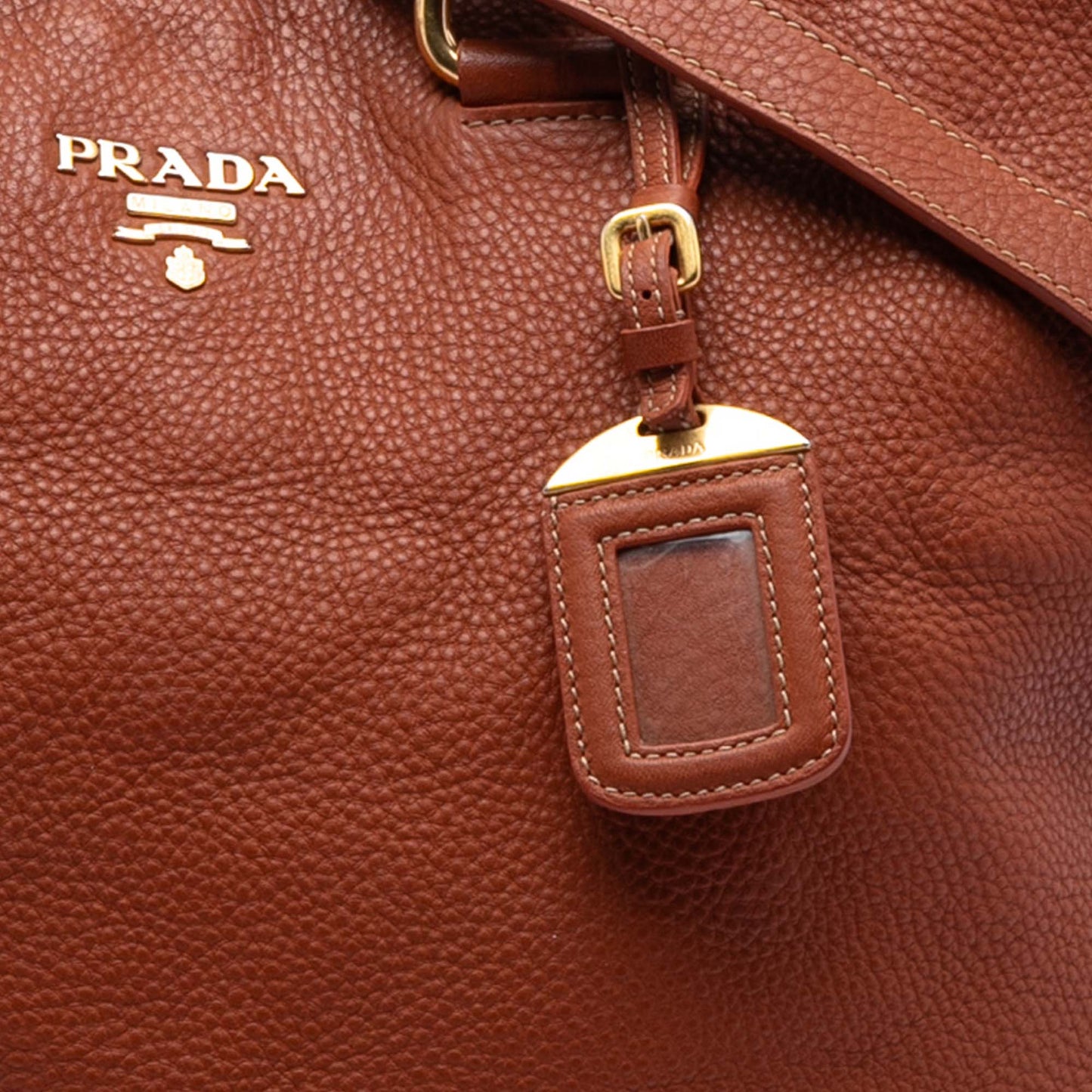 Prada Vitello Daino Open Convertible Tote