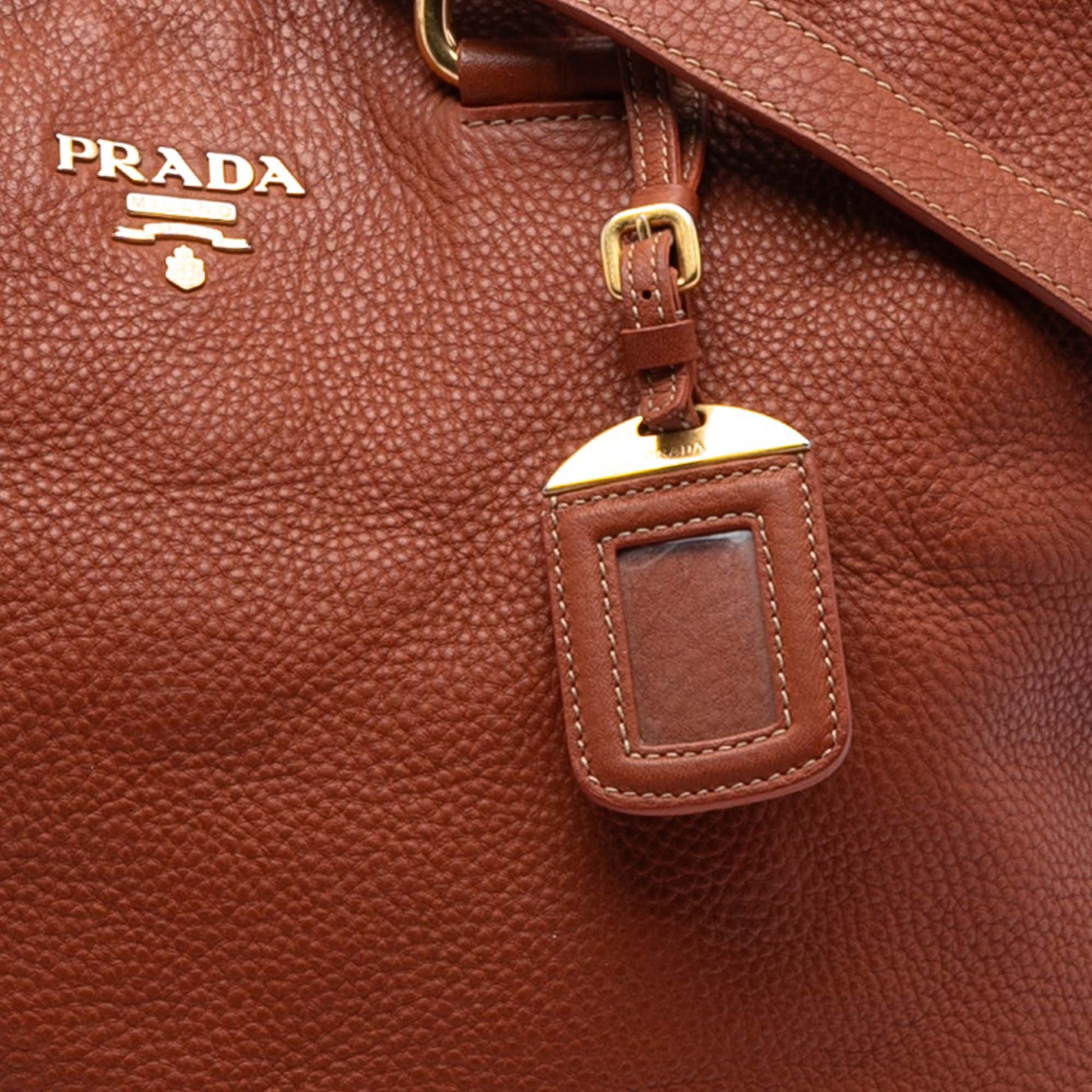 Prada Vitello Daino Open Convertible Tote