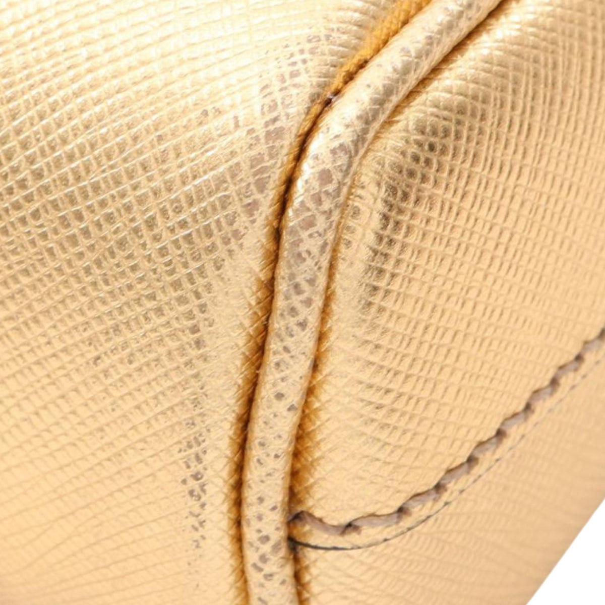 Prada Saffiano Travel Crossbody — Gold