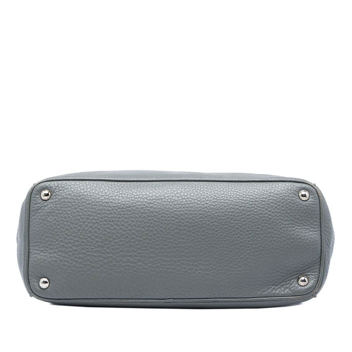 Prada Vitello Daino Open Convertible Tote — Gray