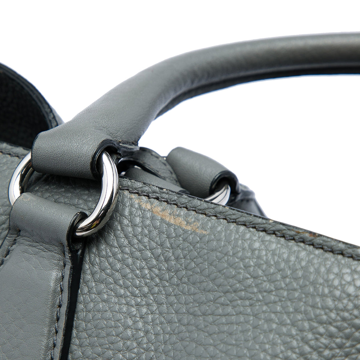 Prada Vitello Daino Open Convertible Tote — Gray