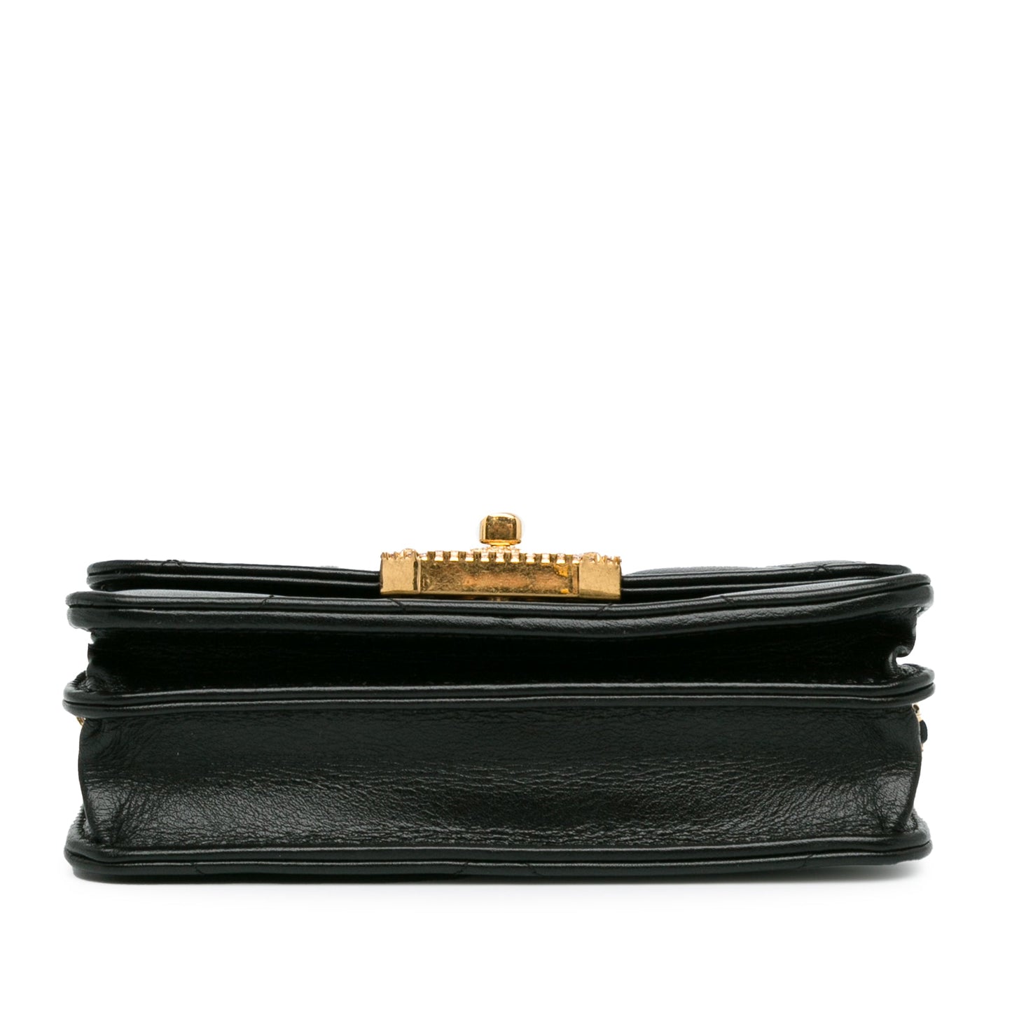 Chanel Quilted Calfskin Strass Clutch With Chain Flap