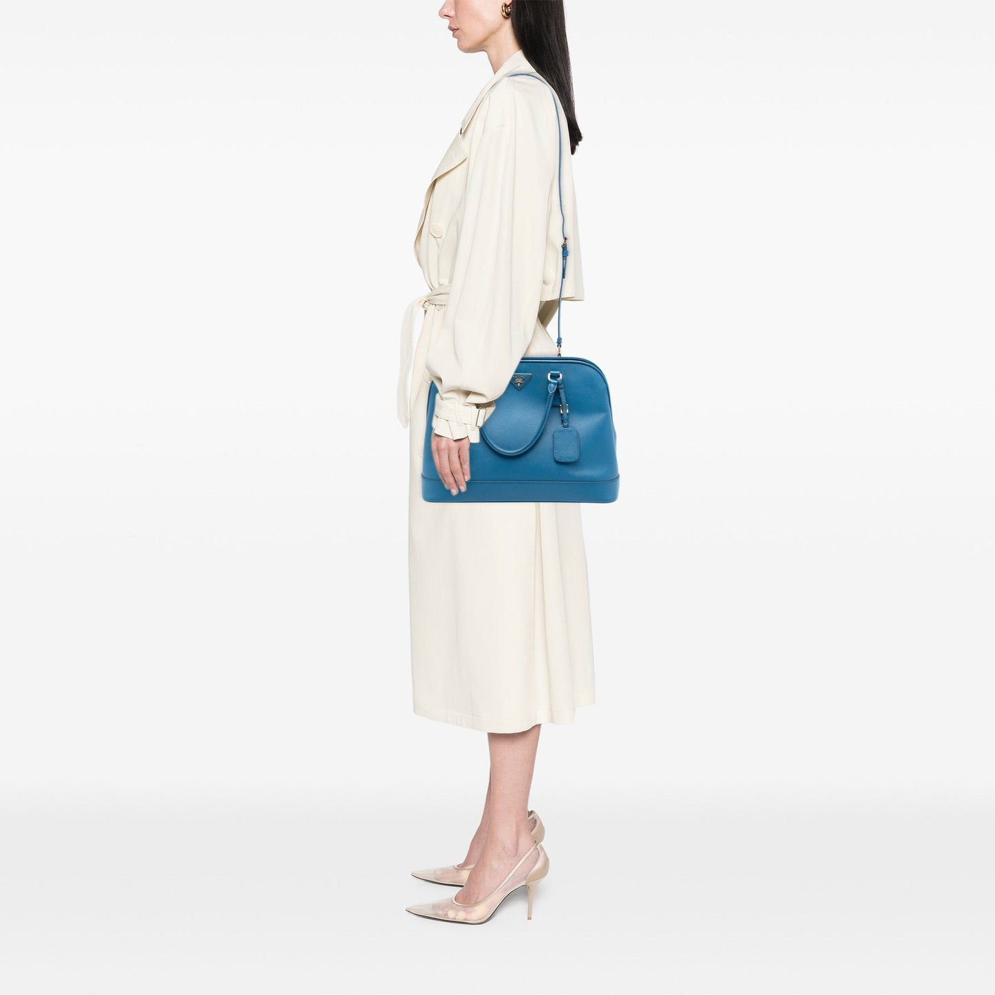 Prada Large Saffiano Lux Open Promenade Satchel