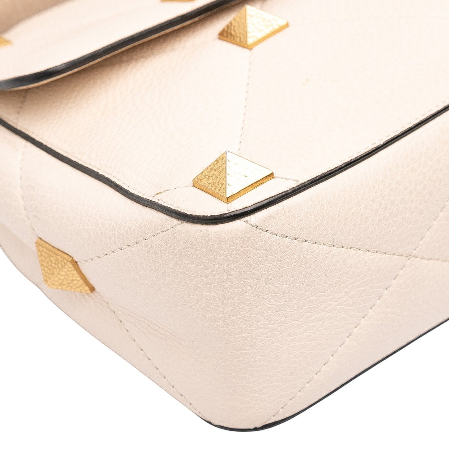 Valentino Large Grained Calfskin Roman Stud Satchel