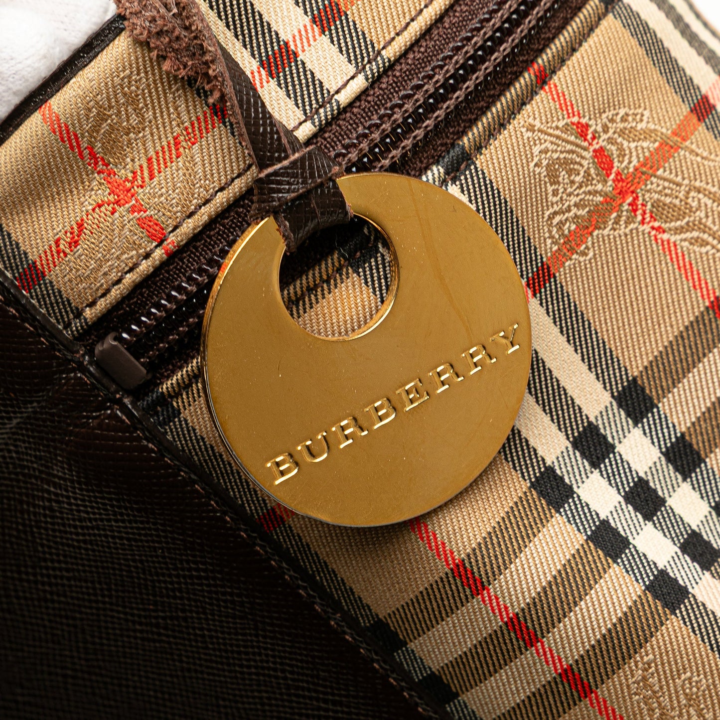 Burberry Haymarket Check Canvas Vanity Bag