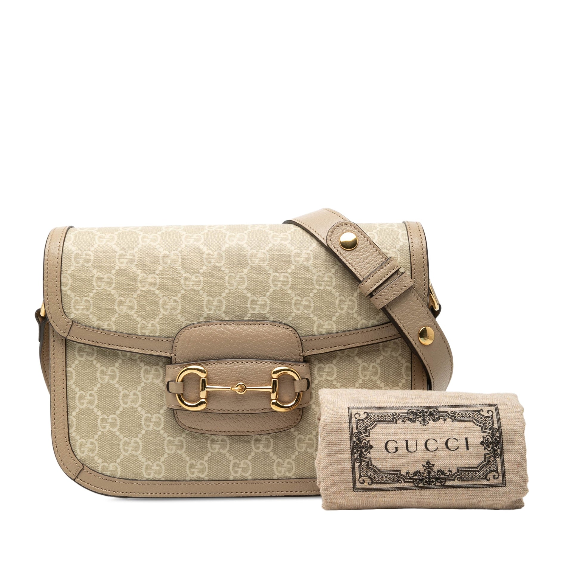 Gucci Medium GG Supreme Horsebit 1955 Shoulder Bag