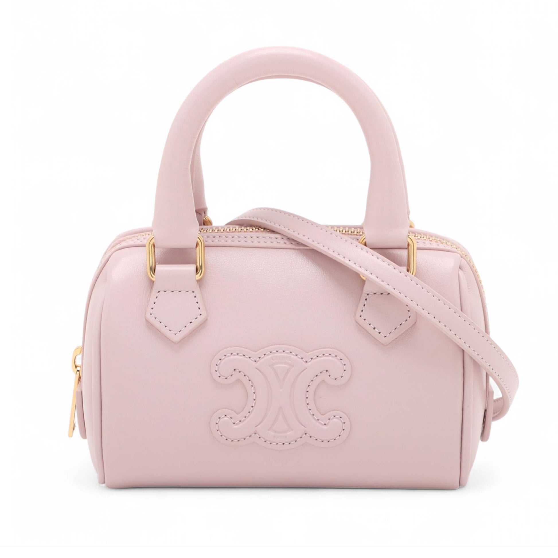 Celine Mini Calfskin Cuir Boston Satchel