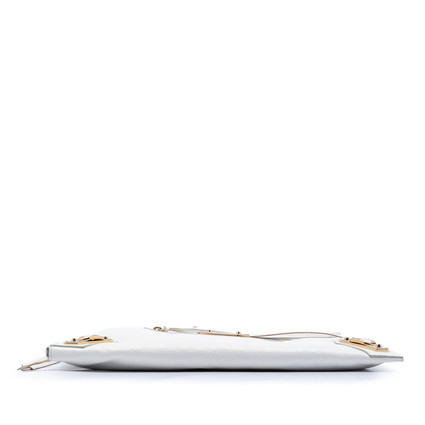 Balenciaga Goatskin Motocross Classic Metallic Edge Clutch