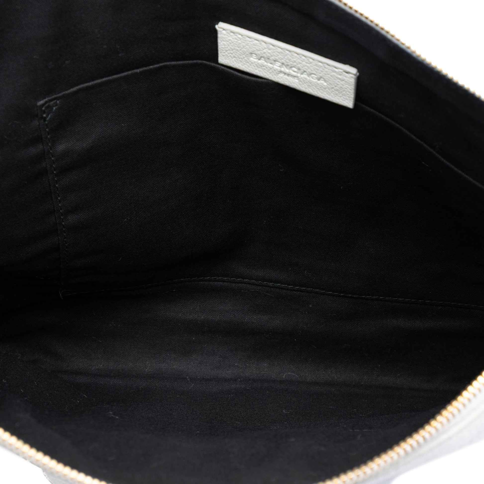 Balenciaga Goatskin Motocross Classic Metallic Edge Clutch