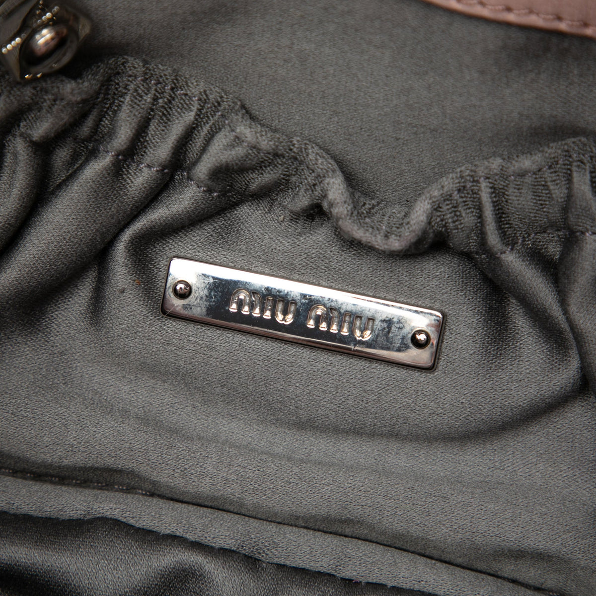 Miu Miu Matelasse Nappa Crystal Chain Crossbody — Pink