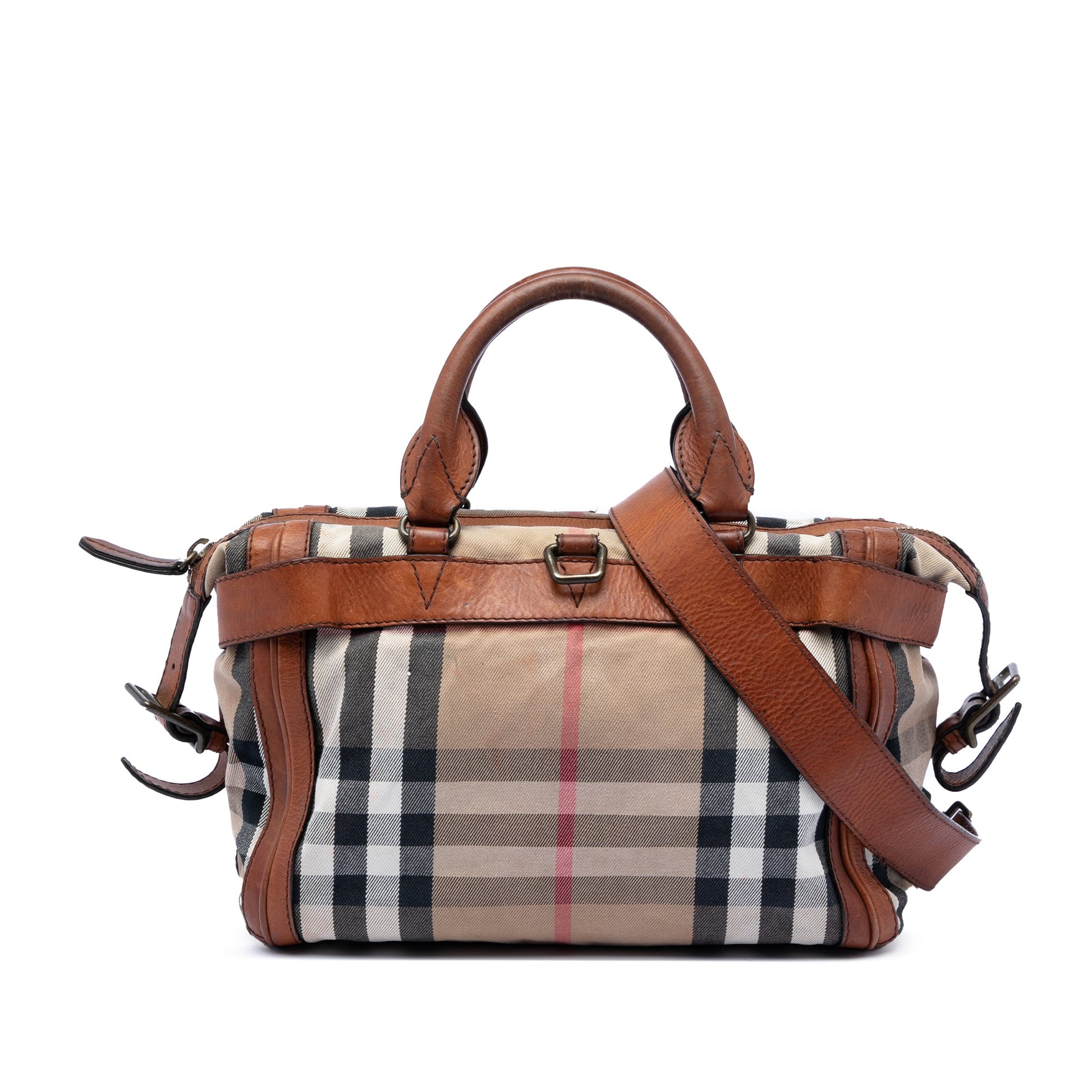 Burberry House Check Canvas Banford Bowling Bag