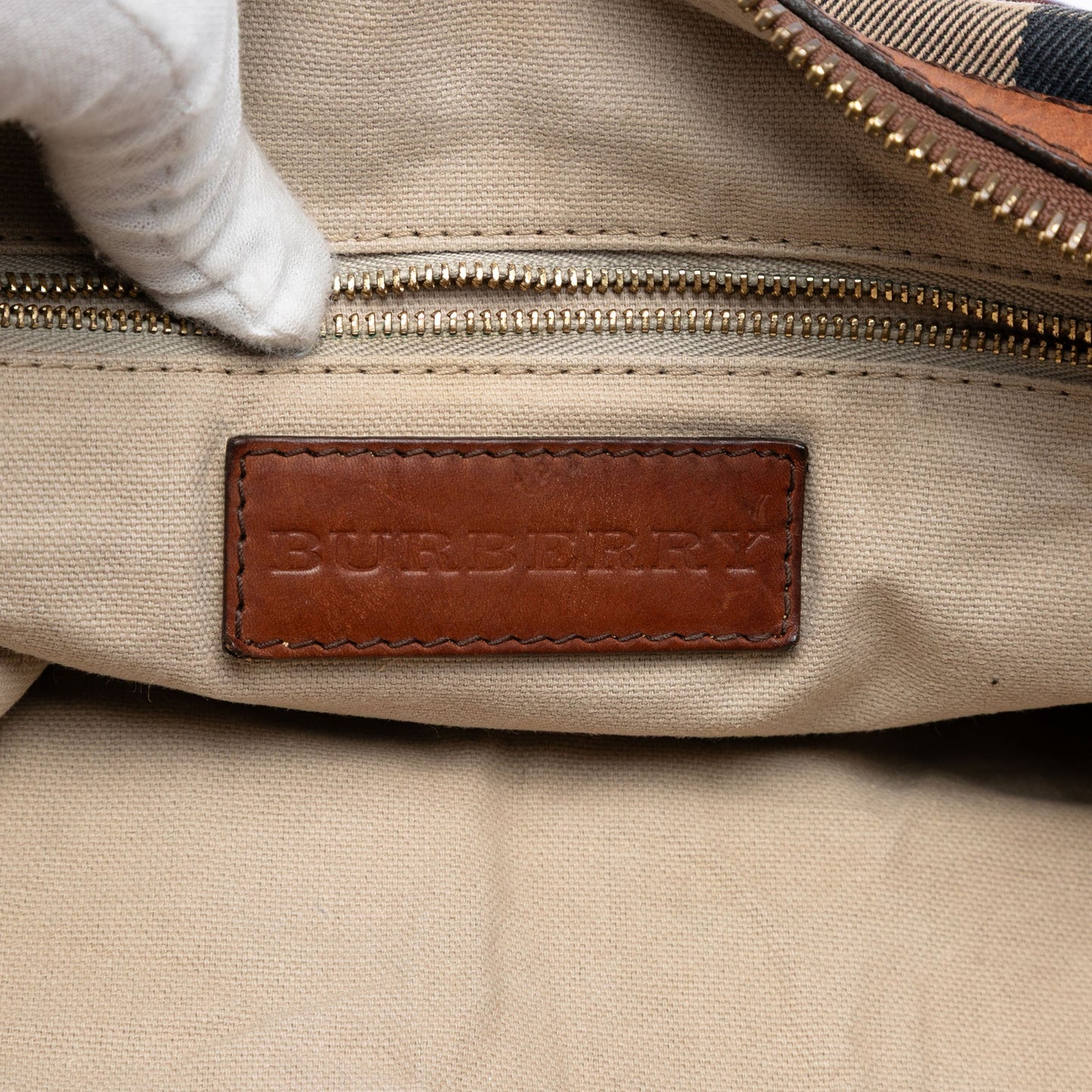 Burberry House Check Canvas Banford Bowling Bag
