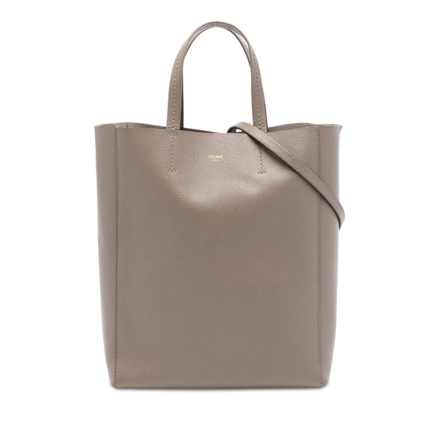 Celine Small Grained Calfskin Vertical Cabas Satchel