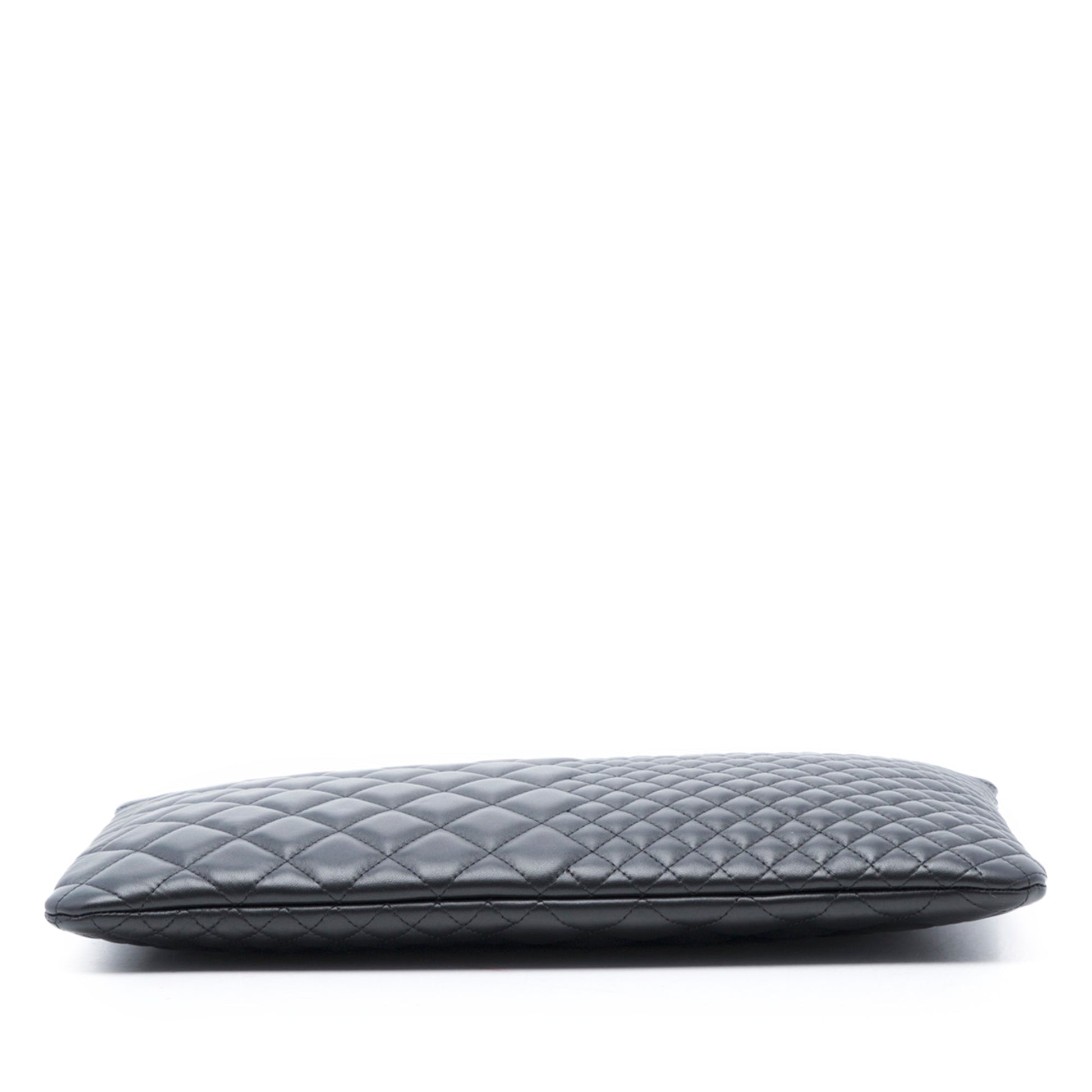 Chanel Large Bi Quilted Lambskin O Case Clutch