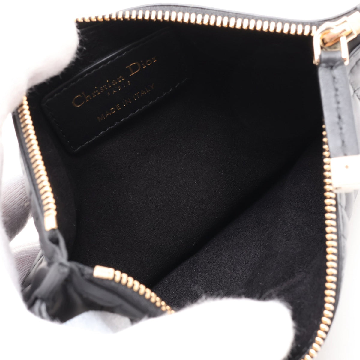 Dior Medium Macrocannage Calfskin Toujours Handbag — Black