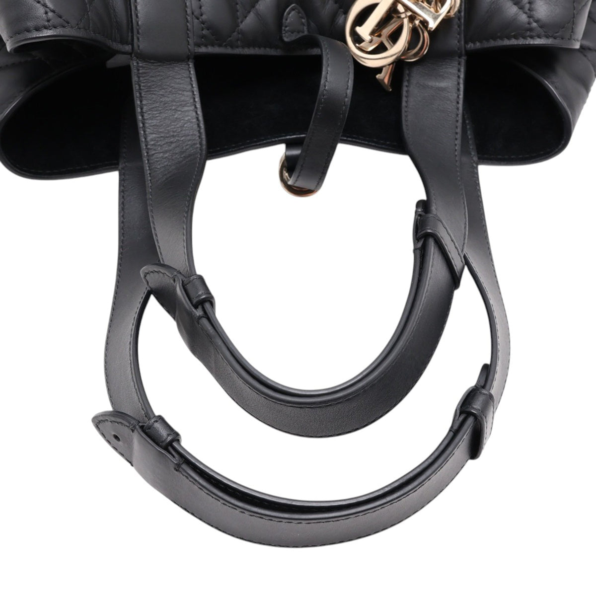 Dior Medium Macrocannage Calfskin Toujours Handbag — Black