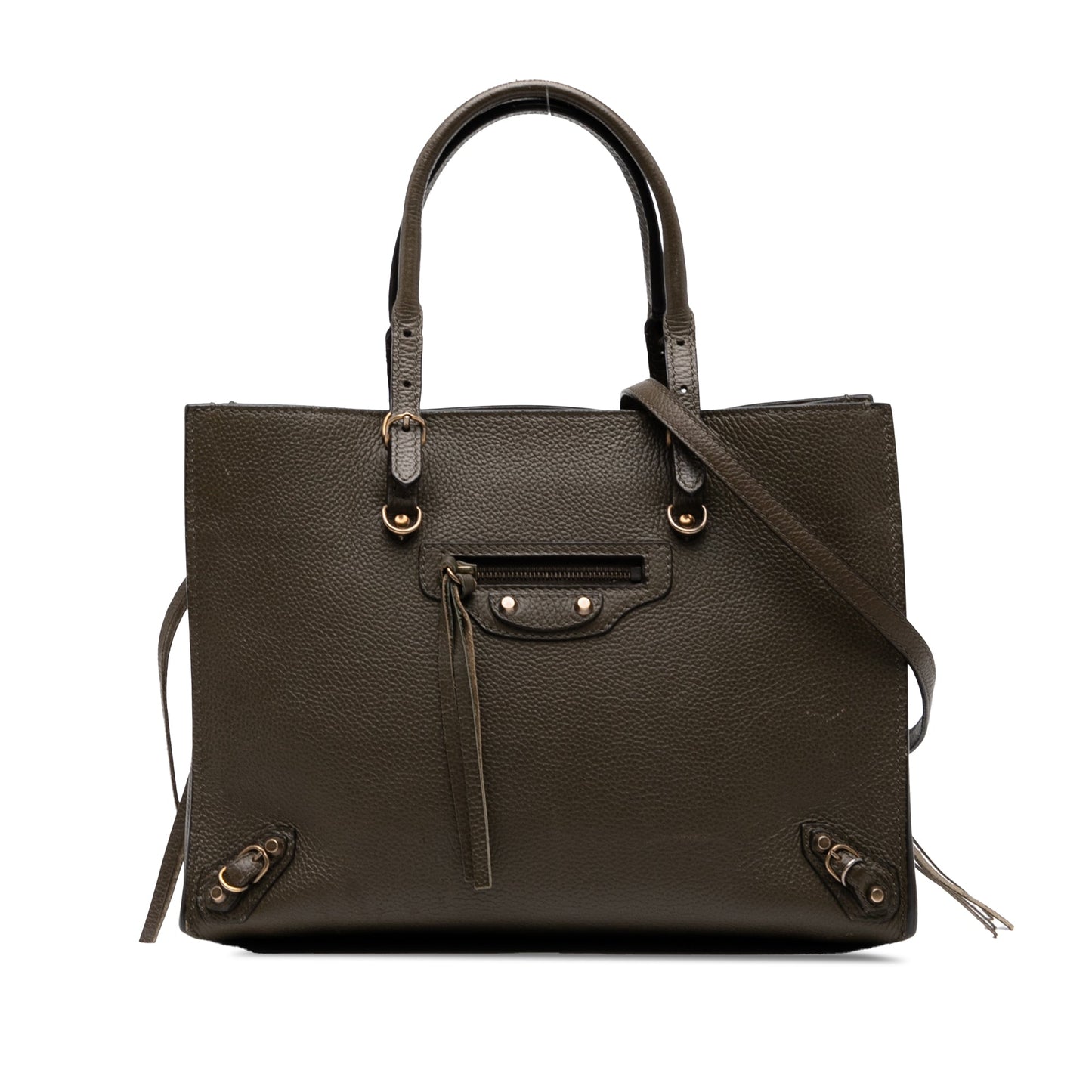 Balenciaga Veau Papier A6 Zip Around Satchel