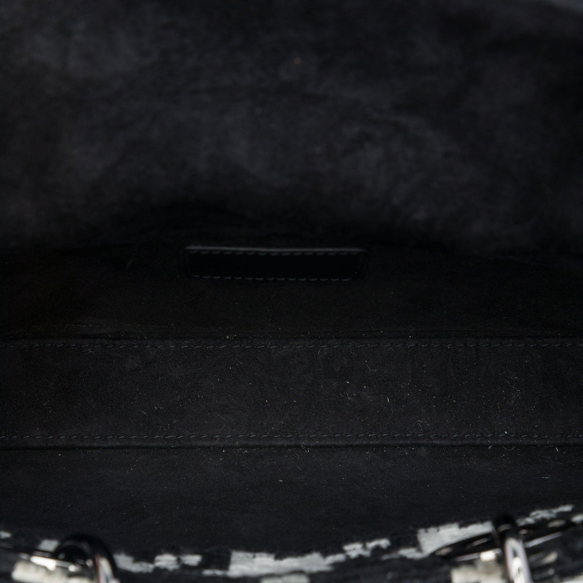 Dior Medium Canvas Macro Houndstooth Lady D Joy — Black