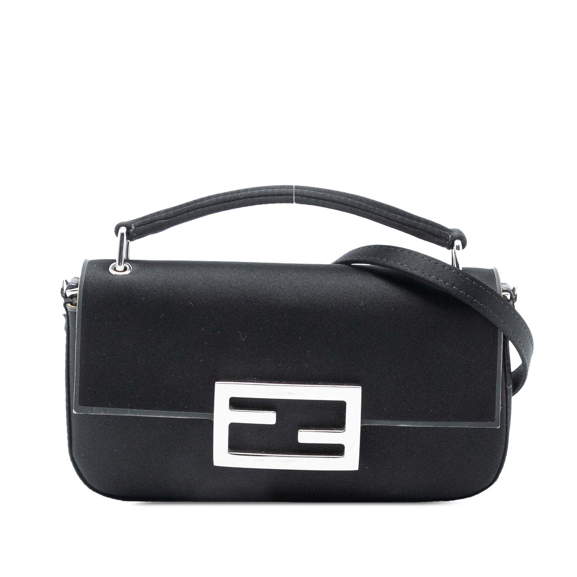 Fendi Satin Baguette Phone Pouch Satchel