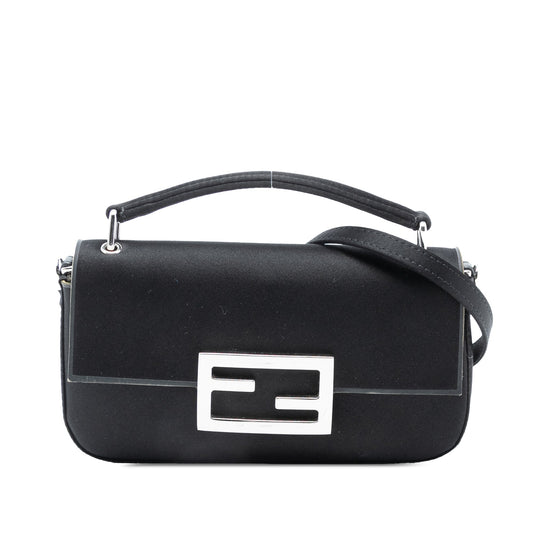 Fendi Satin Baguette Phone Pouch Satchel