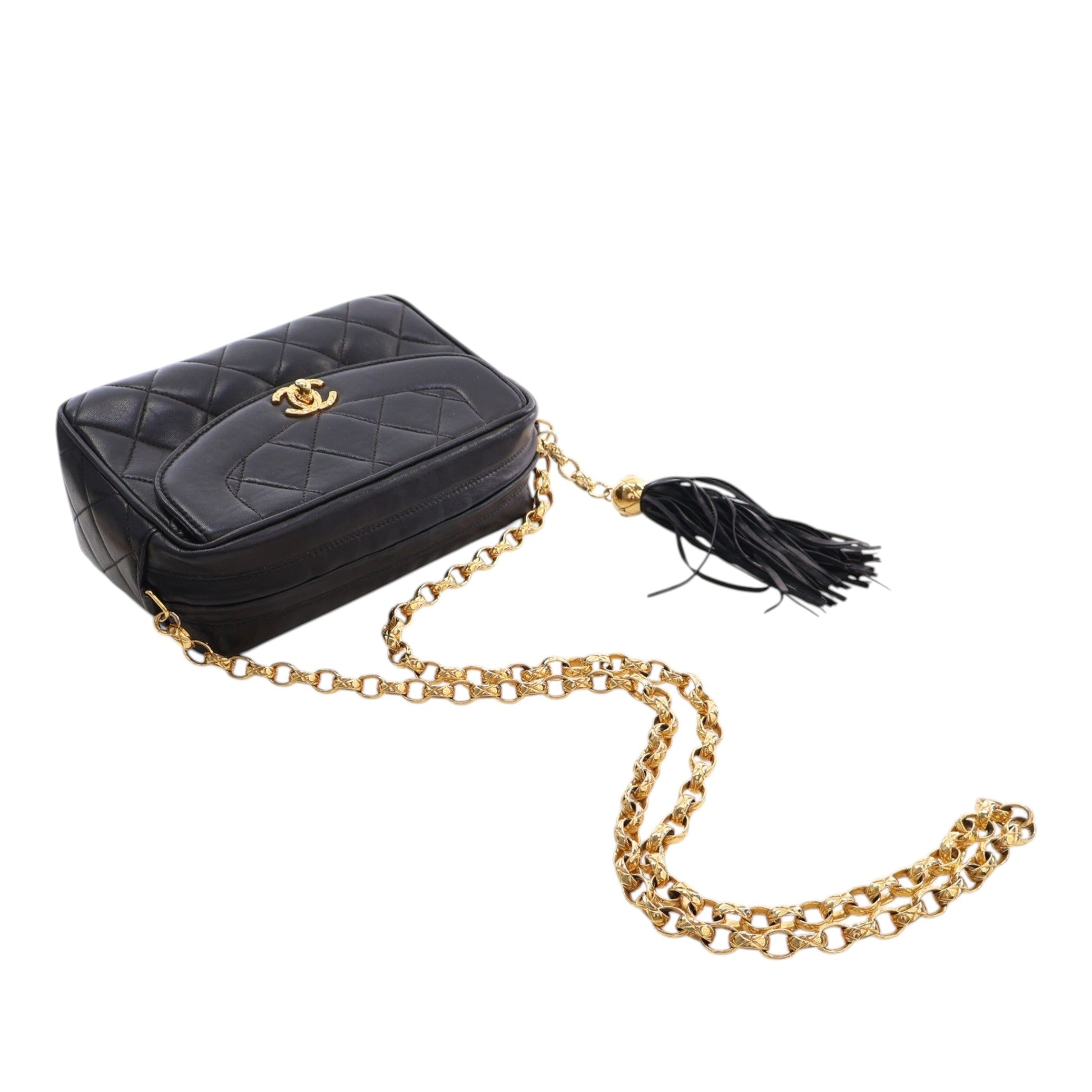 Chanel Small Quilted Lambskin Diana Tassel Camera Bag