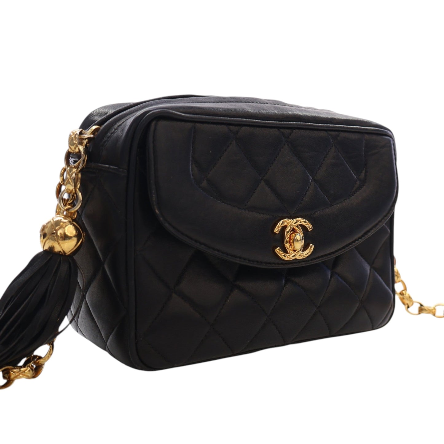 Chanel Small Quilted Lambskin Diana Tassel Camera Bag