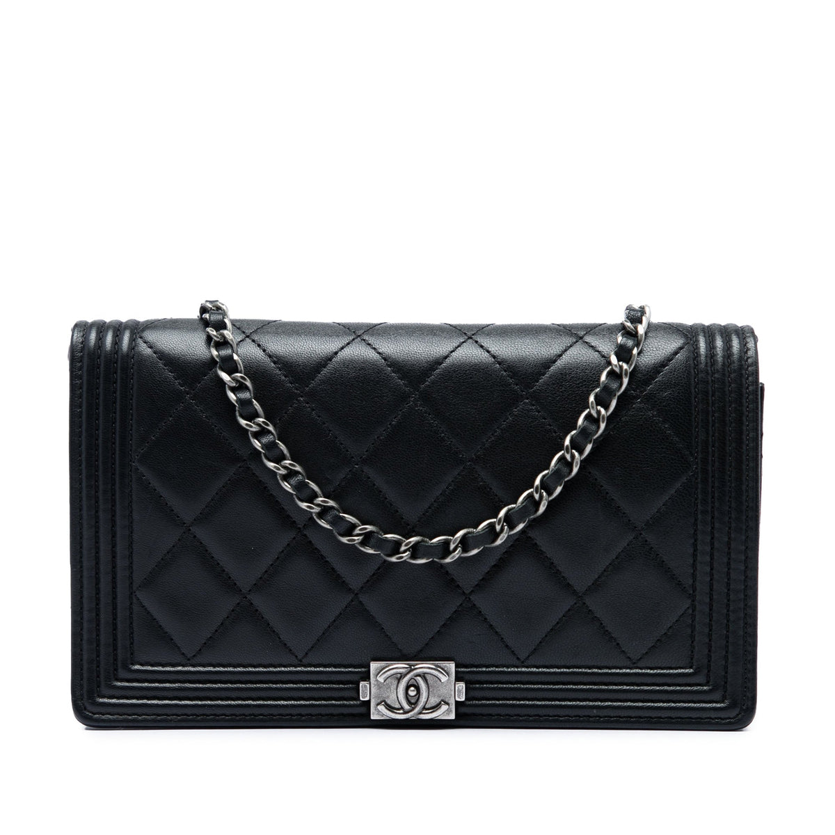 Chanel Quilted Lambskin Boy Wallet On Chain