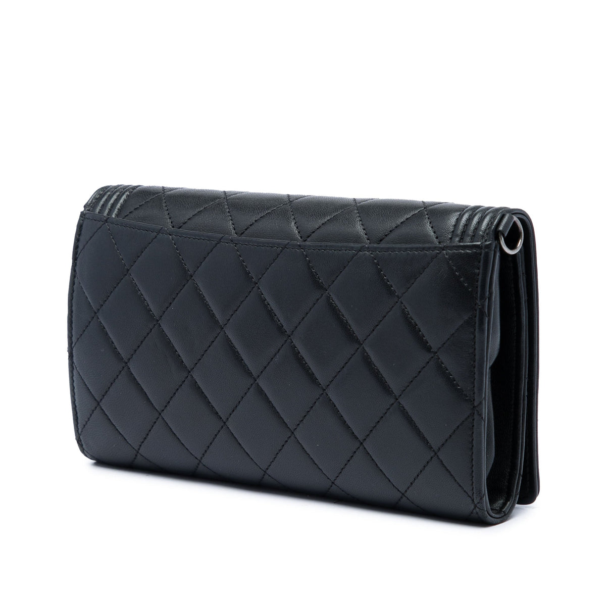 Chanel Quilted Lambskin Boy Wallet On Chain