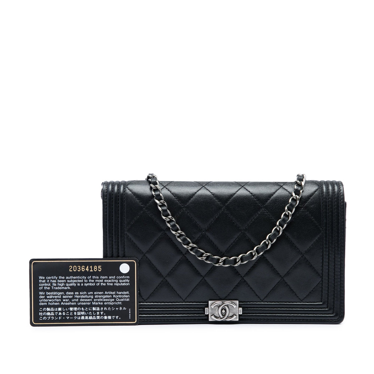 Chanel Quilted Lambskin Boy Wallet On Chain