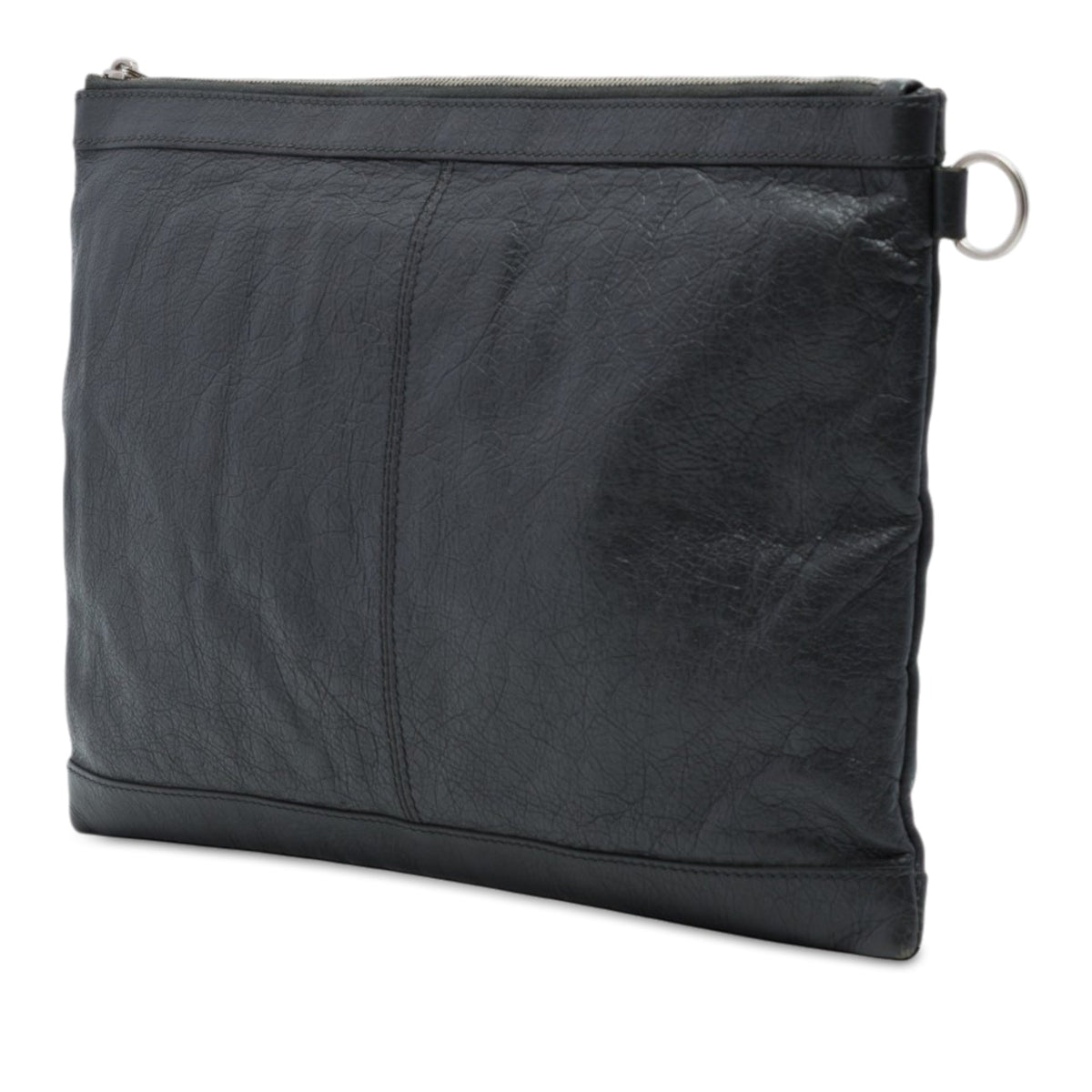 Balenciaga Lambskin Motocross Classic Clip Clutch L