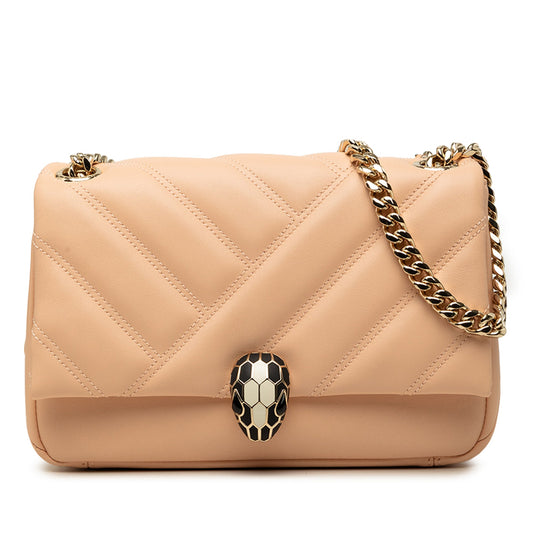 Bvlgari Small Leather Serpenti Cabochon Crossbody