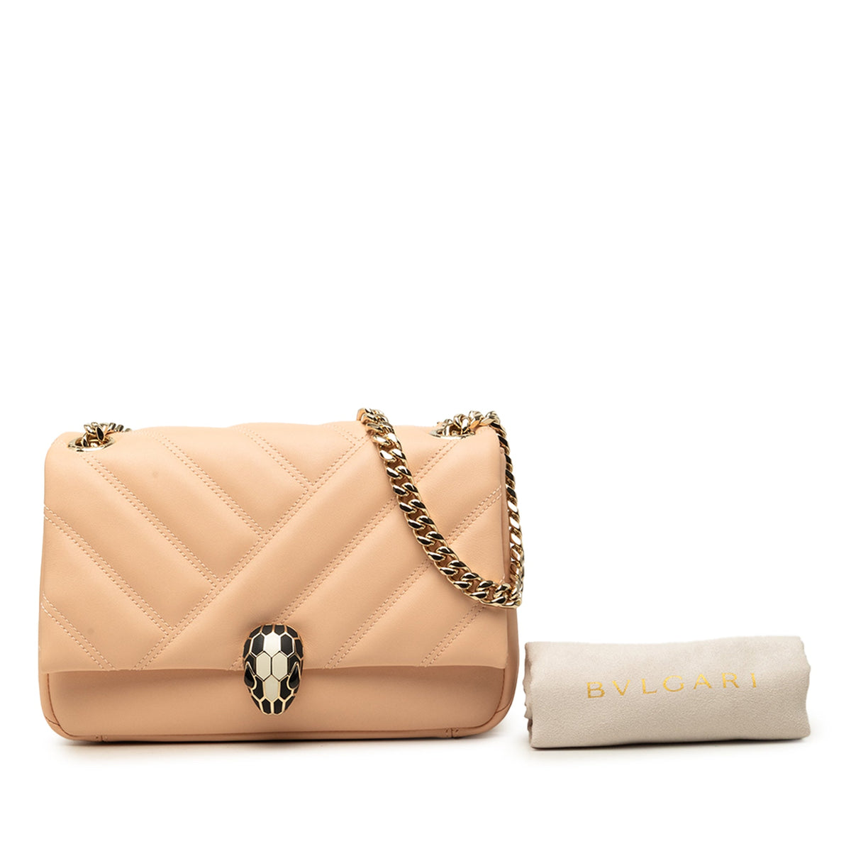 Bvlgari Small Leather Serpenti Cabochon Crossbody