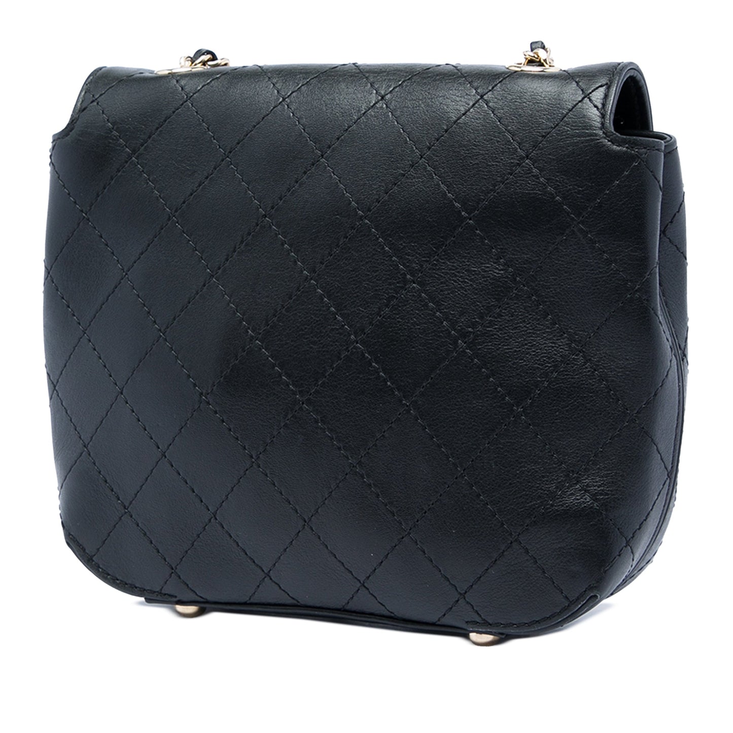 Chanel Small Stitched Calfskin Covered CC Flap