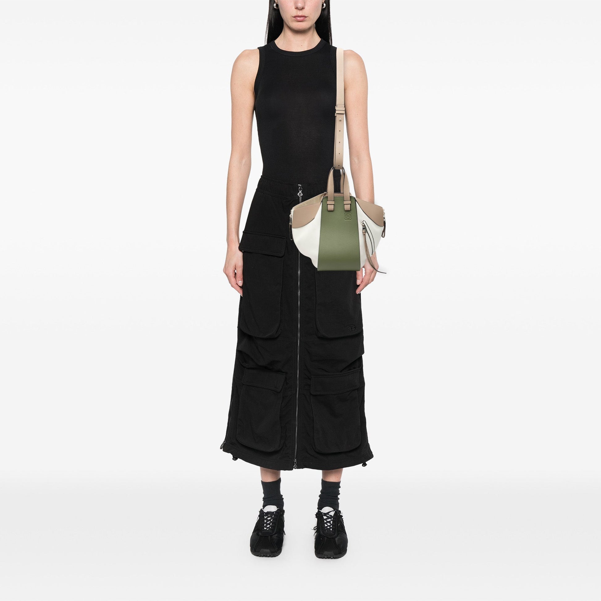 LOEWE Small Tricolor Soft Grained Calfskin Hammock Bag