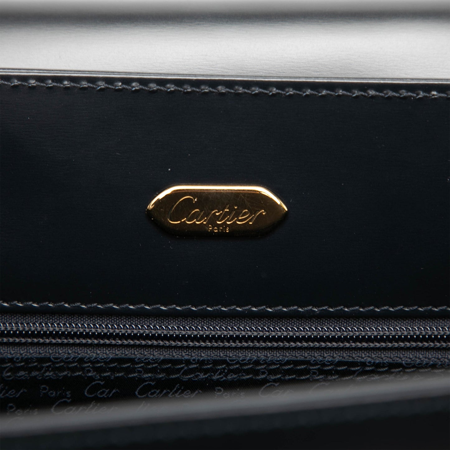 Cartier Leather Sapphire Line Handbag