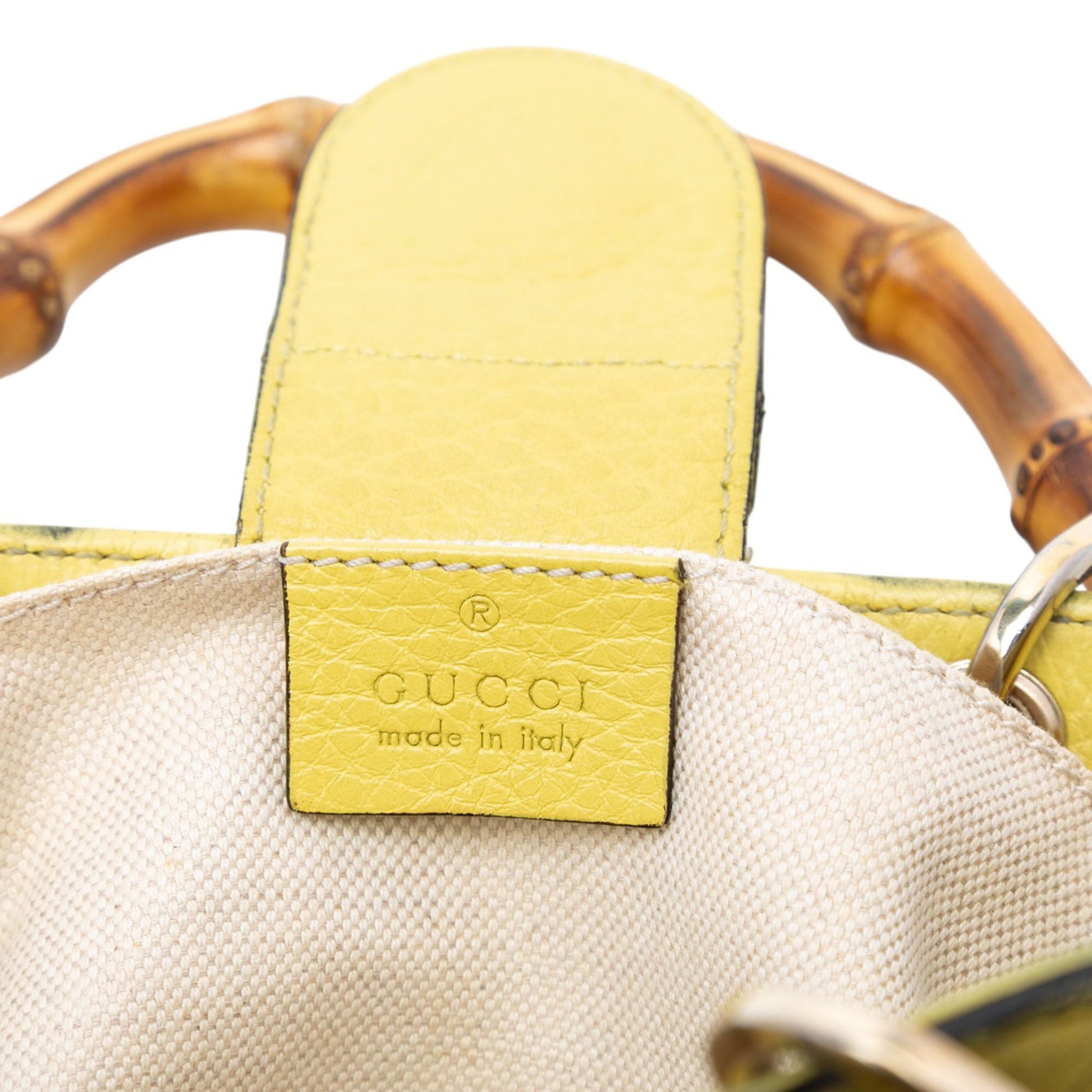 Gucci Mini Calfskin Bamboo Shopper Satchel