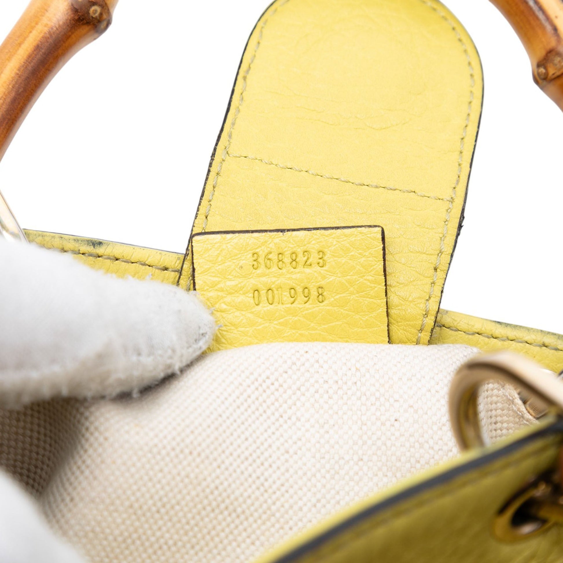 Gucci Mini Calfskin Bamboo Shopper Satchel
