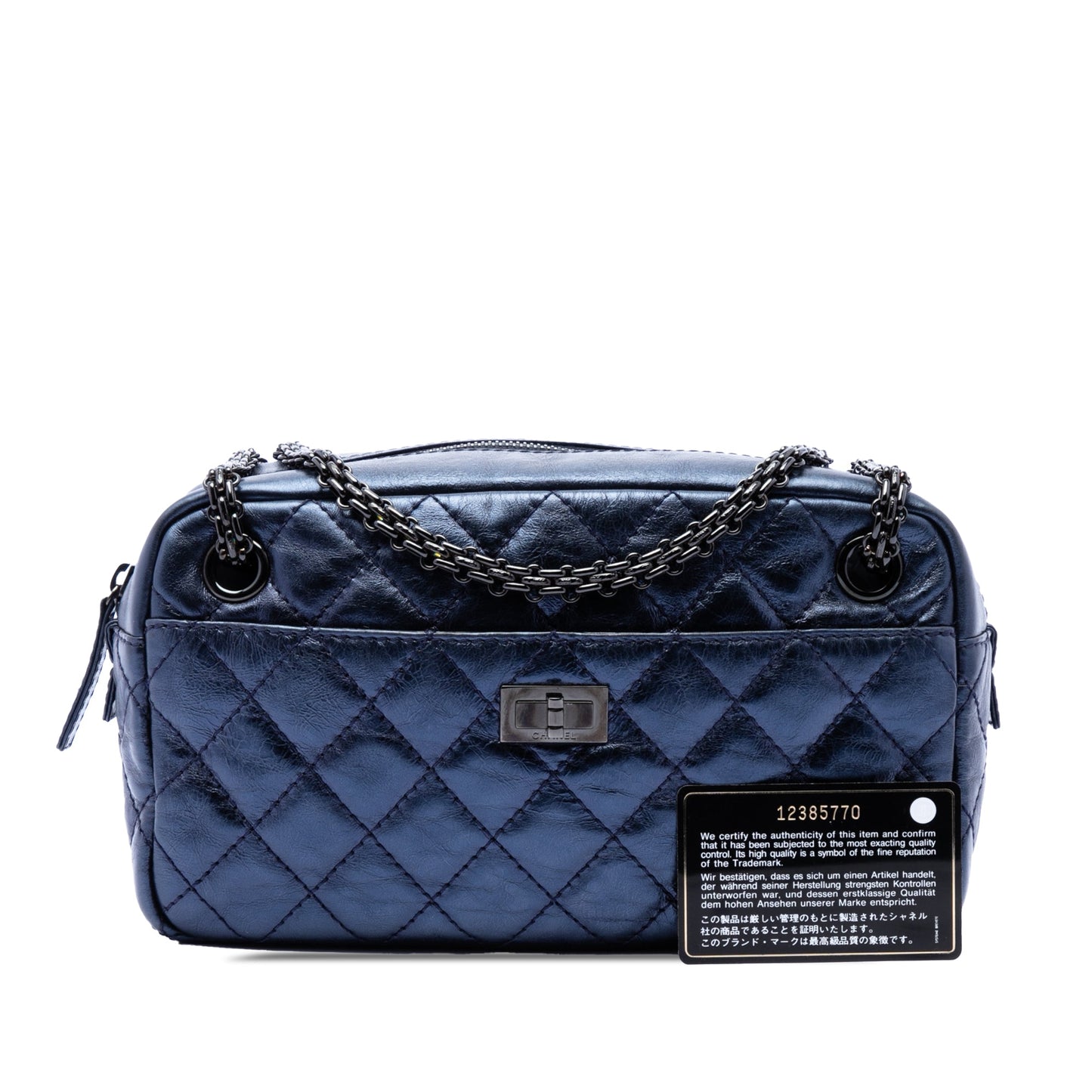 Chanel Medium Metallic Quilted Aged Calfskin Reissue Camera Bag